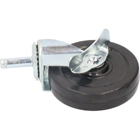Roulettes à ressort de 4 pouces avec amortisseurs, roues de porte multifonctionnelles, capacité de charge de 75 kg, blanc. (1/4)