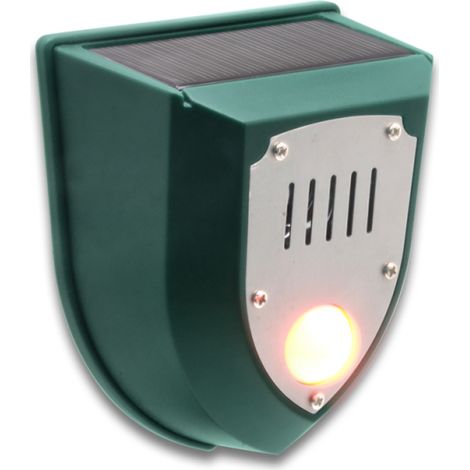 Répulsif solaire ultrason PIR – Alarme infrarouge, antivol – IP55 – Maison, villa, ferme, jardin (1/5)