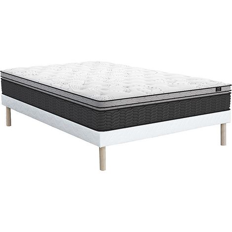 Set rete + materasso ibrido molle insacchettate e topper integrato sp. 35cm 160 x 200cm - GAMIANI di YSMÉE