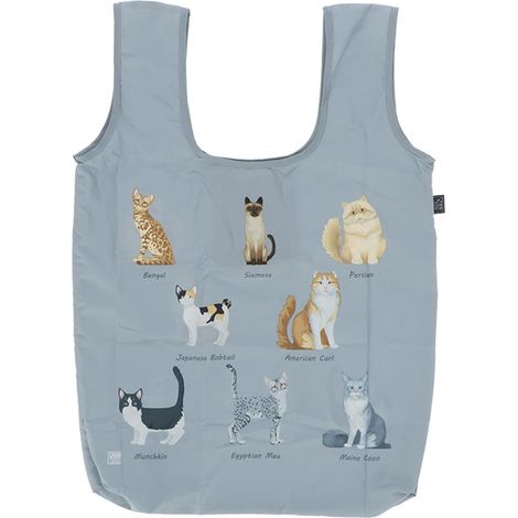 Esschert Design Tasche mit Katzenrassen Motiv zusammenfaltbar (1/2)