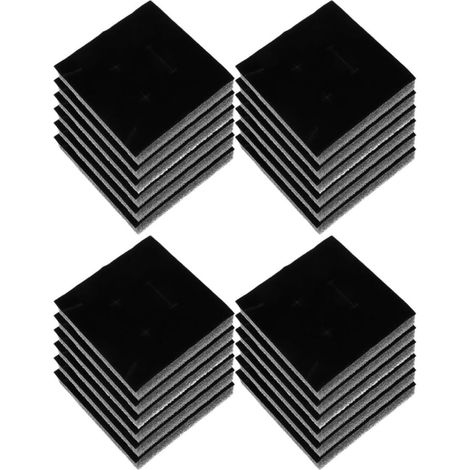 50 Pièces Inserts en Mousse Noirs pour Boîte à Bijoux – 50 Pièces – Coussinets pour Boucles D’Oreilles, Bagues et Colliers – Protection et Organisation pour Coffrets à Bijoux – (1/5)