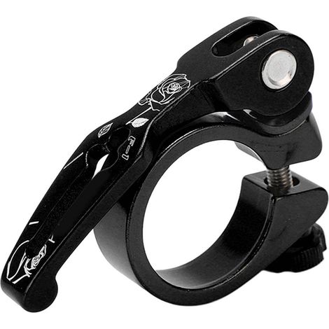 VIARON Serre-Selle Rapide pour VTT et Vélo Route, Clamp en Alliage d'Aluminium 34.9MM, Noir - Compatible Vélo Urbain (1/5)
