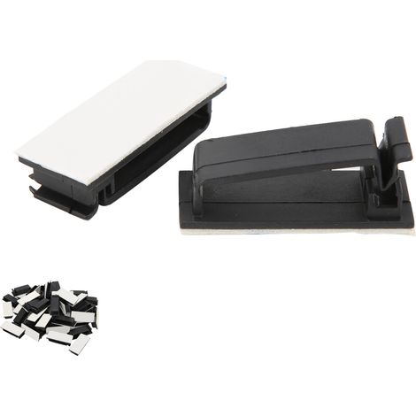 50 supports de câbles auto-adhésifs pour voiture, en nylon noir isolant résistant aux acides FC-30 (1/5)