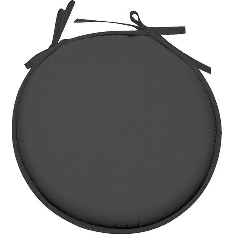 Stof - Cuscino per sedia - Dimensioni ø: 40 cm - 100% poliestere - Colore antracite - Design eccezionale - Comodo ed elegante - Facile da pulire (1/2)