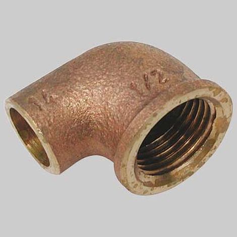 GOMITO BRONZO FILETTATO FEMMINA A SALDARE FEMMINA - 18 x 1/2