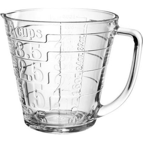 Verre doseur en verre (transparent) de haute qualité, durable et pratique (1/5)