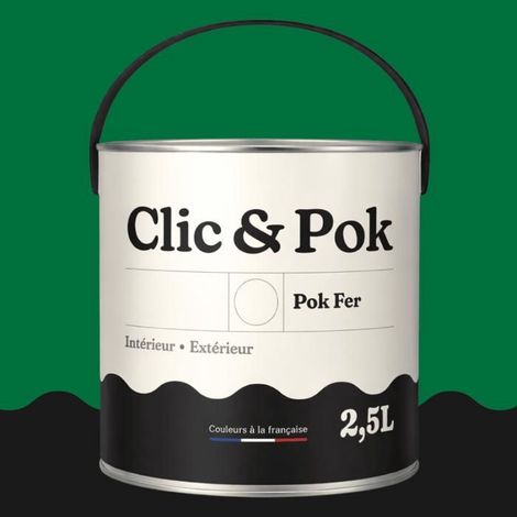 Peinture Fer Antirouille – Métal Extérieur Intérieur, Satinée, Protection Rouille - 2,5L - RAL 6029 - Vert menthe