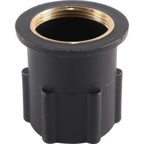 1 écrou de robinet fixe 32 mm, fixation en plastique, pour robinet de cuisine, noir (1/5)