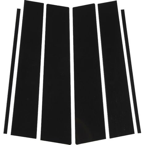 Lot de 6 moulures de protection de montant de porte B en polycarbonate noir brillant pour Hilux 2015 à 2023 (1/4)