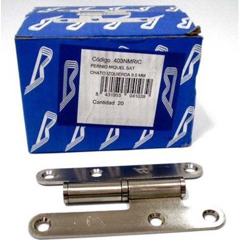 avl pernio 405 9,5 mm  canto redondo izqd niquel  403nm (caja 20 unidades)