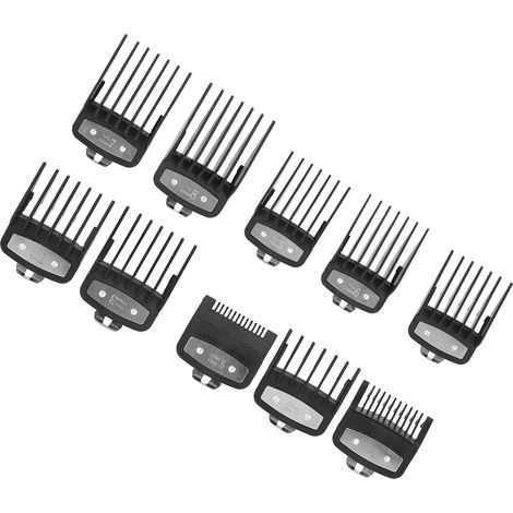 Ensemble de 10 sabots de guidage pour tondeuse à cheveux, noir. (1/5)