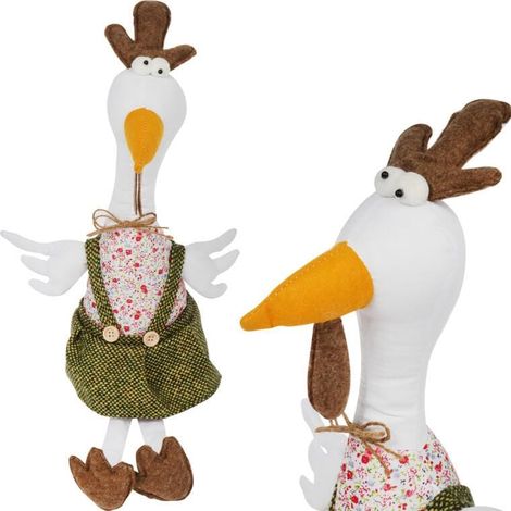 Figura de gallo con vestido sentado, 38 cm. (1/3)