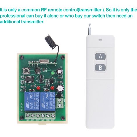 Control remoto portátil de 2 canales, 433 MHz, largo alcance de 3000 m, ASK PT2262 (1/4)