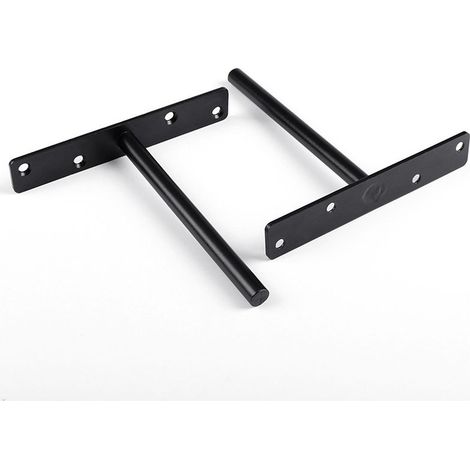 Ensoleille – Unsichtbare Regalhalterung – Schwarzes Metall – Tragkraft bis zu 50 kg – Abmessungen 150 mm – 2er-Pack (1/5)