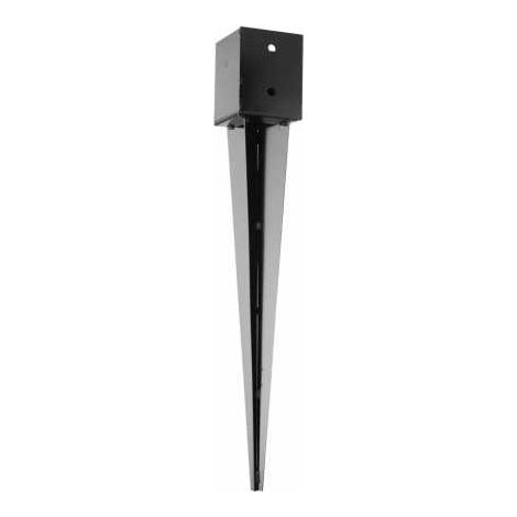 Simpson Strong Tie – Support pied de poteau carré à enfoncer noir 7 x 7 cm – Acier S235JR – Finition cataphorèse – Pour bois massif et lamellé-collé (1/3)