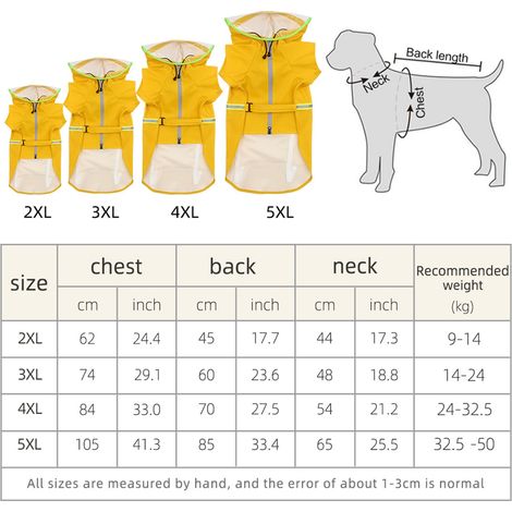 Cappotto impermeabile riflettente per cani di taglia grande, tipo mantello antipioggia trasparente, cappotto con cerniera, antivento (1/5)