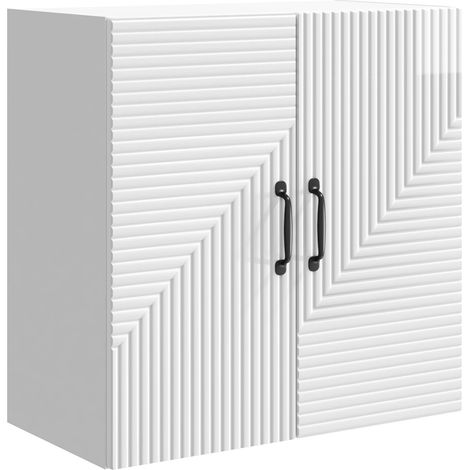Mobiletto a muro Bianco Lucido 59 x 31 x 60 cm vidaXL (1/5)
