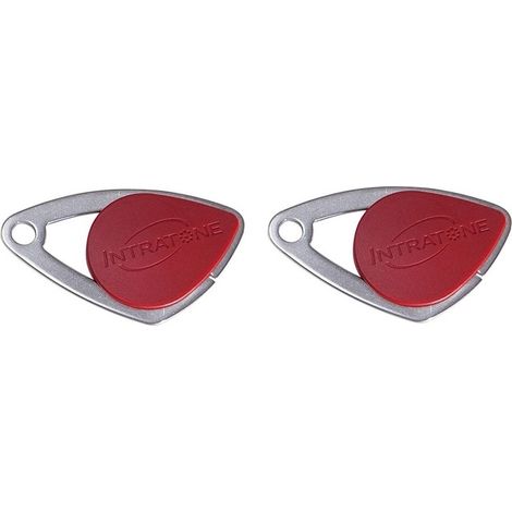 INTRATONE - Lot de 2 Badges mifare de Proximité Intratone rouge 08-0104 - Sécurisé RFID Étanche IP68 Accès Contrôlé pour Copropriétés et Immeubles Programmation par Syndic uniquement