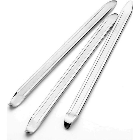 Démonte-pneus de vélo (lot de 3), kit de démontage de pneus de moto, outil de démontage pour vélo, kit d'outils de réparation pour pneus de vélo, acier galvanisé de 11 pouces de long. (1/5)