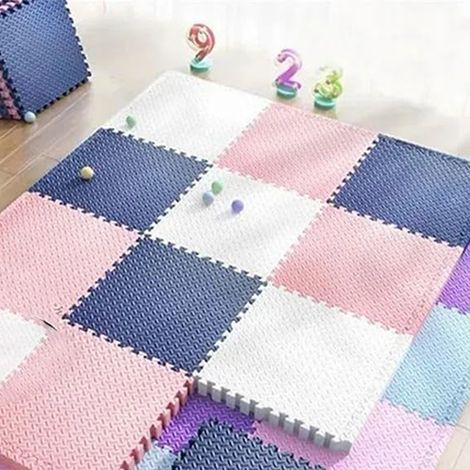 12 Tapis Puzzle Mousse Enfant - Surface Anti-Dérapante - Pour Salle de Jeu et Chambre Bébé-30x30x1cm (1/5)
