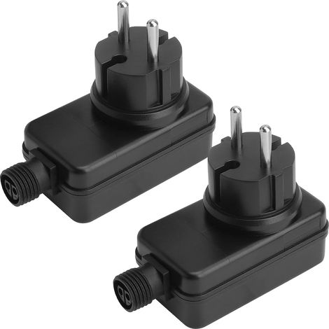 Adaptateur Secteur 12V 1A IP44 Étanche 2 Pièces Prise EU pour Guirlande LED, Ruban Lumineux, Éclairage Extérieur Transformateur Basse Tension Sécurisé avec Protection Contre (1/5)