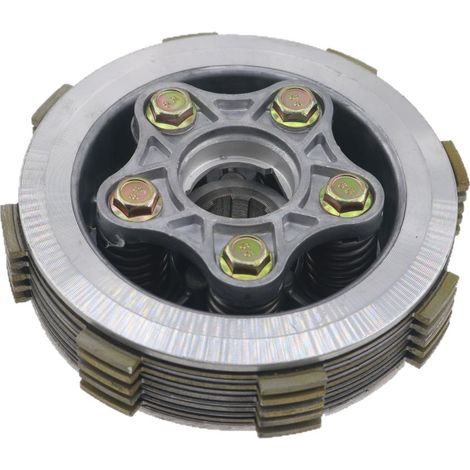 Pièces de moteur pour motos et tricycles : ensemble d'embrayage CG à 5 piliers et 5 disques, tambour d'embrayage trempé à petits trous (1/5)