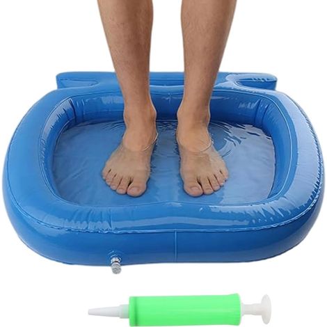 Lave-Pieds Plage Portable antidérapant avec Pompe  Plateau lavage de pieds piscine Pour maison, intérieur, extérieur, sol, plage, voyage, camping, jardin, vacances été, (1/5)