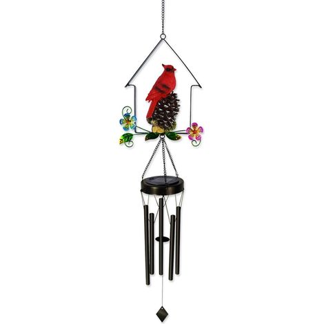 Carillon à Vent Solaire - Éclairage Design en Forme d'Oiseau - Carillons (1/5)