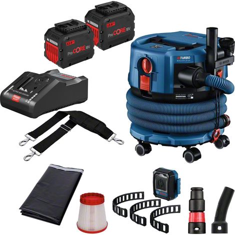 Bosch Akku-Staubsauger GAS 18V-12 MC / 2x 12,0 Ah ProCORE + Ladegerät (1/4)