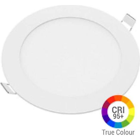 Optonica – Plafonnier LED rond 12W extra plat encastrable – IRC95 – blanc du jour 6000K – angle de diffusion 120° – installation facile (1/2)