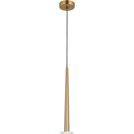 Suspension Luminaire LED D70 3W Or Mat ZAMBELIS 22111 - Blanc chaud - 3000K