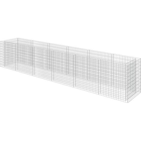 vidaXL Gabbione Letto Rialzato in Acciaio Zincato 540x90x100 cm