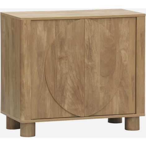 Credenza esotica effetto legno di mango 2 ante, 80cm (1/5)