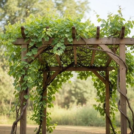 Uva fragola Vitis labrusca Vitis fragola– vite da frutto rampicante – grappoli profumati – ideale per pergolati e giardino in vaso 19 h 100/150 cm Colori Casuali (1/5)