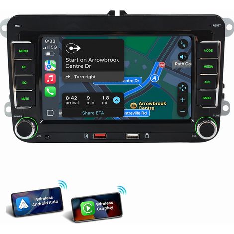 Wince 7" Pour VW GOLF 5 6 Polo Passat Touran Tiguan Caddy Autoradio Carplay RDS (1/5)