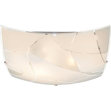 GLOBO Plafoniera Metallo Bianco, 2 x E27 (1/4)