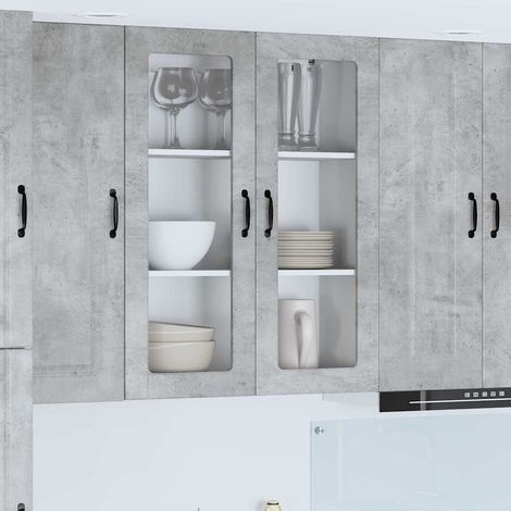Küchenschrank Kalmar Beton Grau 80 x 31 x 100 cm Holzwerkstoff vidaXL