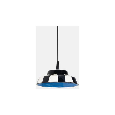Circus Lampada a Sospensione LED Design Artigianale in Ceramica Blu Ø24 cm con Sorgente Luminosa 8W 3000K Alta Efficienza CRI 90 Modello Interni