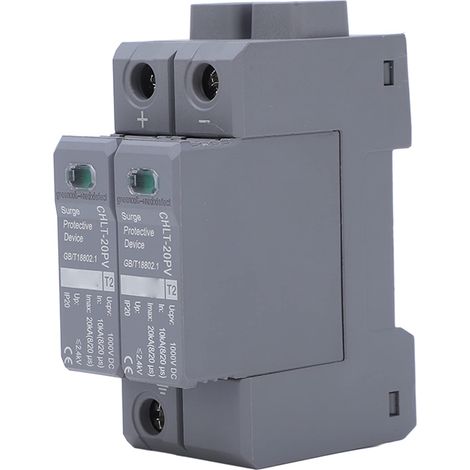 Dispositivo di protezione da sovratensione PV 2P 10-20KA, scaricatore di sovratensione CC, custodia ignifuga.