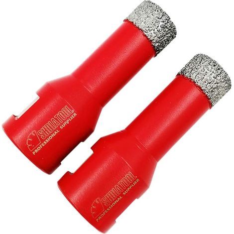 Forets Diamant 2 Pièces 16mm Trépans de Forage avec Filetage M14 pour Perçage à sec en Porcelaine Carrelage Granit Marbre (1/5)