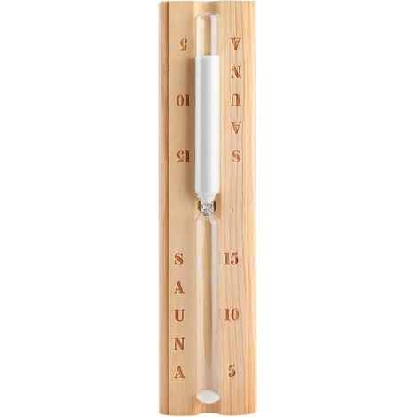 Sablier mural en bois pour sauna, spa, bain, aide visuelle, 30 cm, grande taille (1/5)