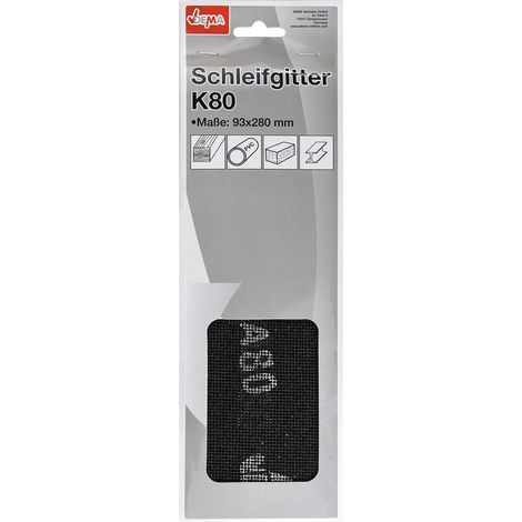 Gitterleinen Schleifpapier Trockenbau Schleifgitter Set 93 x 280 mm K80 (1/5)