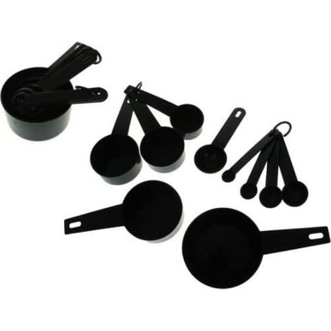 Tasses à Mesurer - Ustensiles de Cuisine - Lot de 10 - Plastique - Facile à Nettoyer - Emboitable (1/4)