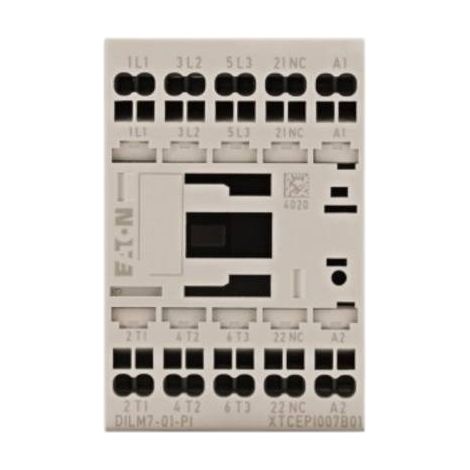 Contactor de potencia DILM7-01(24VDC)-PI 3P 380 V 400 V 3 kW 1R 24 V CC, tipo push-in 199228