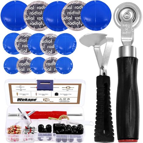 Kit de réparation de pneus, comprenant 70 outils pour la réparation des pneus de bicyclette (1/5)