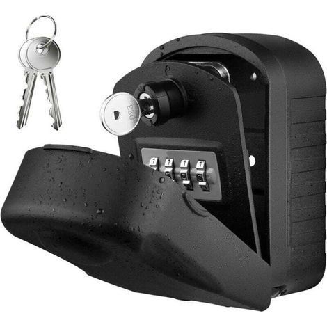 Cassetta portachiavi di sicurezza – cassaforte di grande capacità – involucro impermeabile – combinazione a 4 cifre – 10.000 combinazioni (1/4)