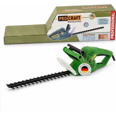 Procraft PT520 taille-haies 520 watts 410 mm longueur de coupe 20 mm épaisseur de coupe (1/5)