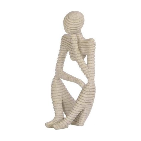 Abstrakte Skulptur „Denkerstatue“ aus Sandsteinharz für Hotel/Haus (1/5)