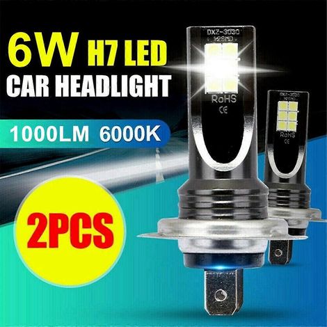 Ampoule LED H7 pour phares, 6 W, 1000 lm, 6000 K, sans erreur, compatible Canbus. (1/5)