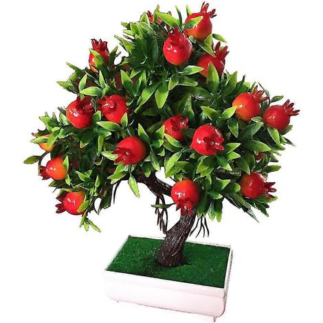 25-26 1Pc Arbre fruitier artificiel en pot, bonsaï, décoration de scène, jardin, mariage, fête (1/2)
